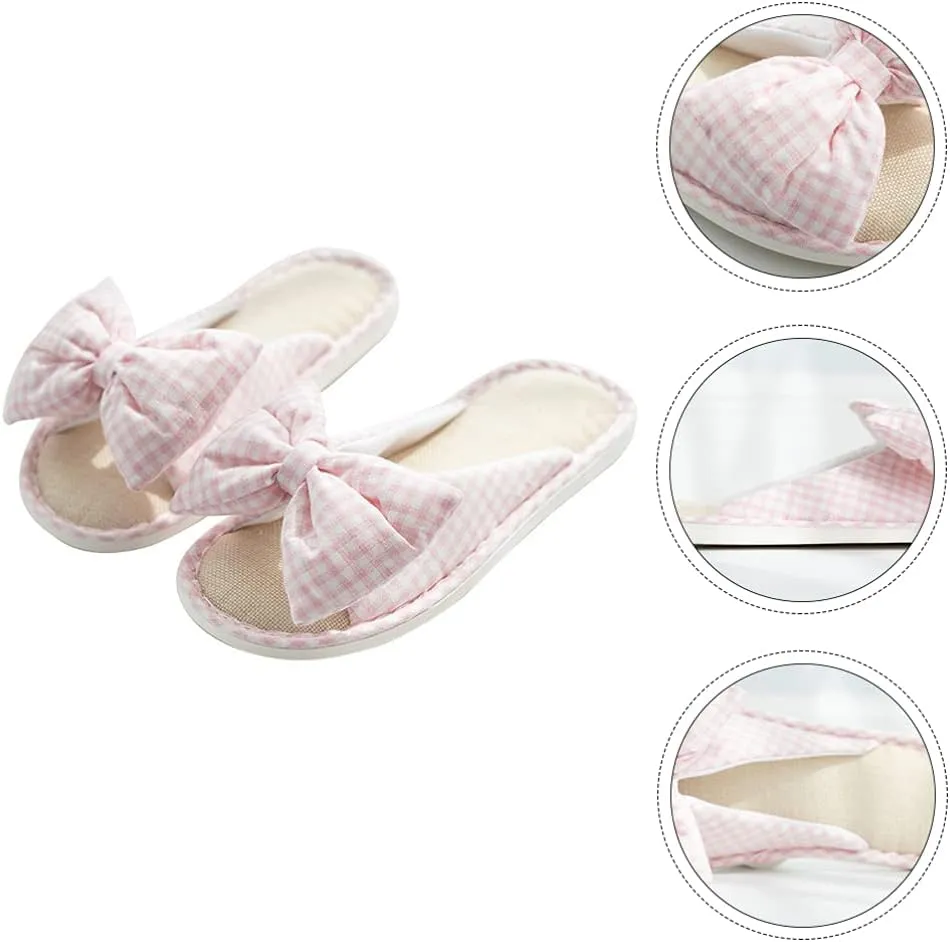 Comfortable Cotton Toe Slippers Home Slippers Non-slip Indoor Shower Shoes