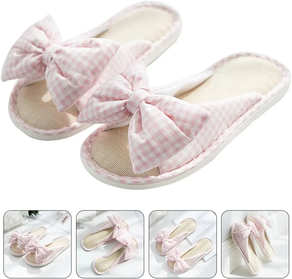 Comfortable Cotton Toe Slippers Home Slippers Non-slip Indoor Shower Shoes