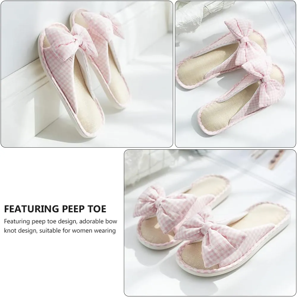 Comfortable Cotton Toe Slippers Home Slippers Non-slip Indoor Shower Shoes