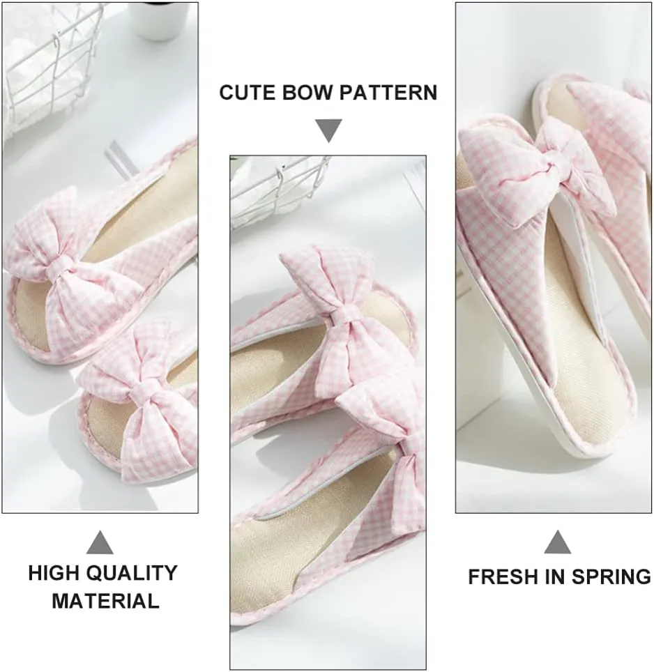 Comfortable Cotton Toe Slippers Home Slippers Non-slip Indoor Shower Shoes
