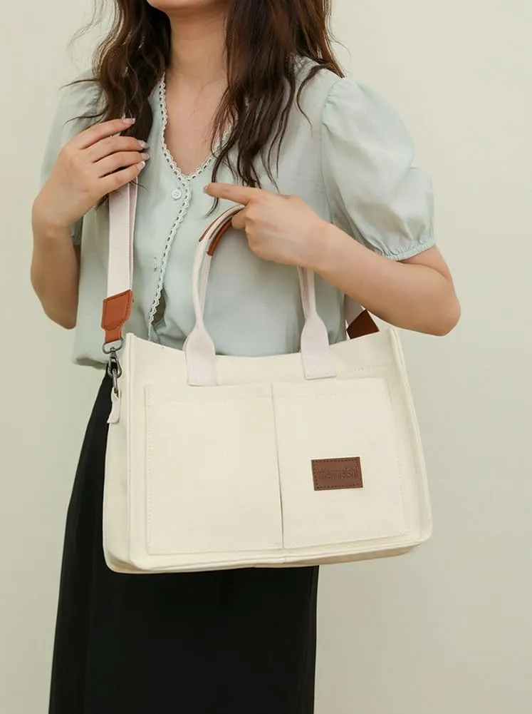 Corduroy Tote Handbags for Women Large Shoulder Crossbody Bag Casual Work Bags Hobo Messenger Bag Satchel with Multi-pocket