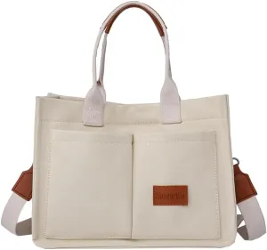 Corduroy Tote Handbags for Women Large Shoulder Crossbody Bag Casual Work Bags Hobo Messenger Bag Satchel with Multi-pocket