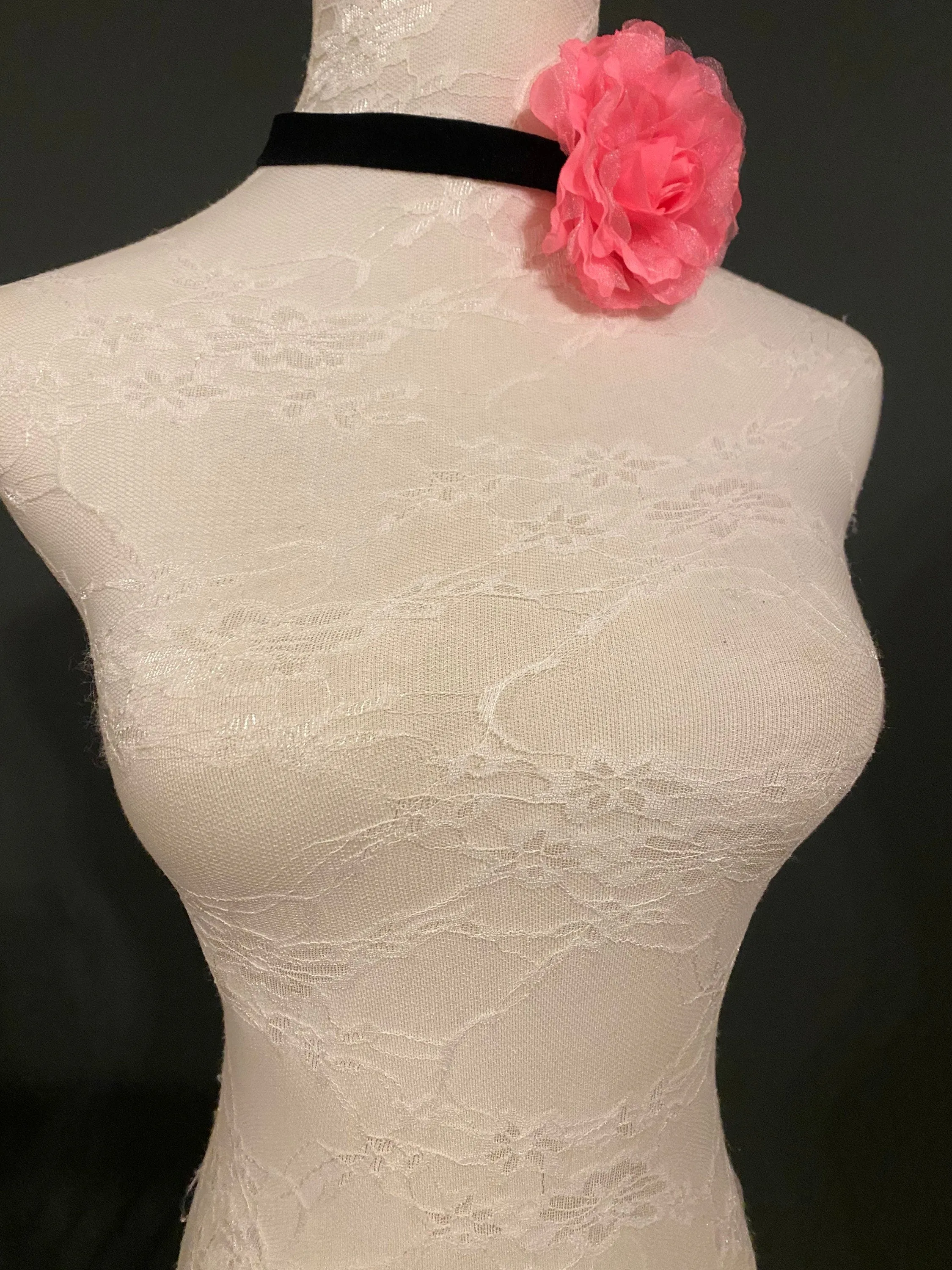 Corsage Choker Necklace, Corsage Chocker with tie detail, FAN Design