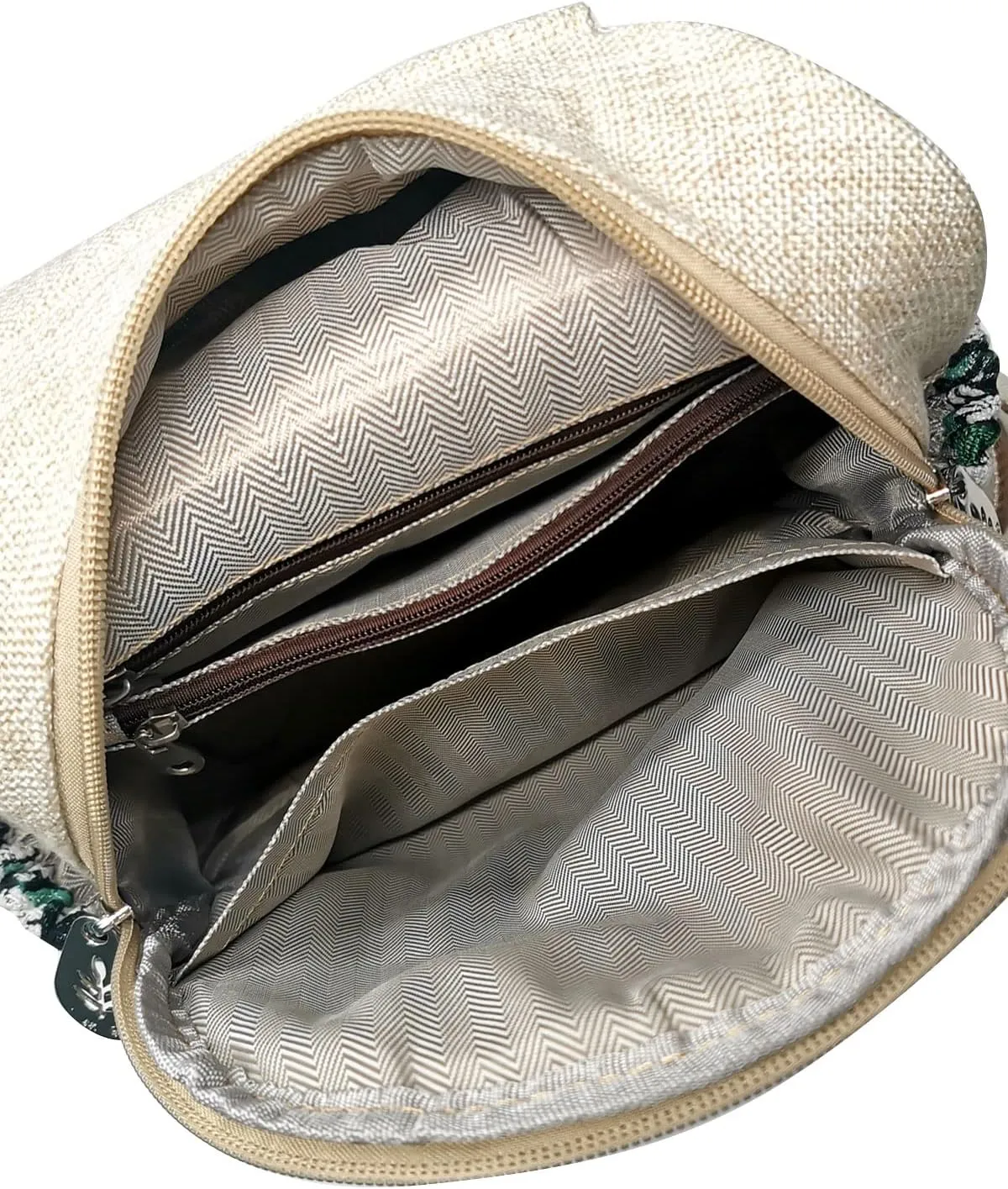 Cotton Small Backpack Purse Fashion Hand Knitting Mini Casual Chest Bag for Women(grey/bud)