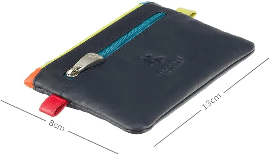 CP2 Cora Multi Colored Coin Purse Mini Wallet (Navy Multi)