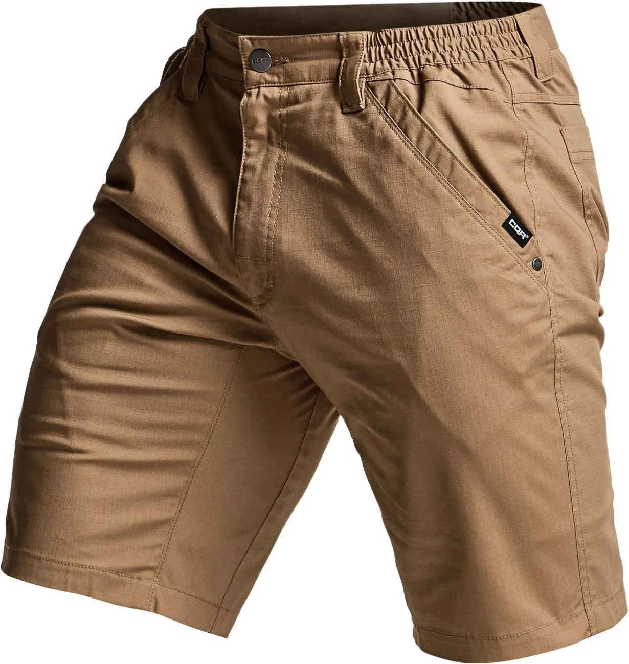 CQR Men's Flex Casual Cargo Shorts, Lightweight Water Resistant Golf Shorts, Stretch Tactical Work Shorts with Multi-Pocket