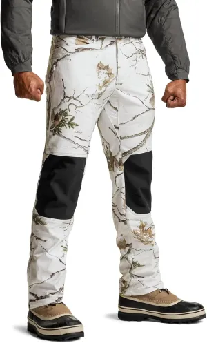 CQR Men's Winter Waterproof Softshell Fleece-Lined Snow Ski Pants, Thermal Outdoor Cargo Work Hiking Pants