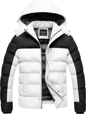 CREATMO US Men's Puffer Jacket Waterproof Winter Parka jacket Warm Thicken Ski Coat