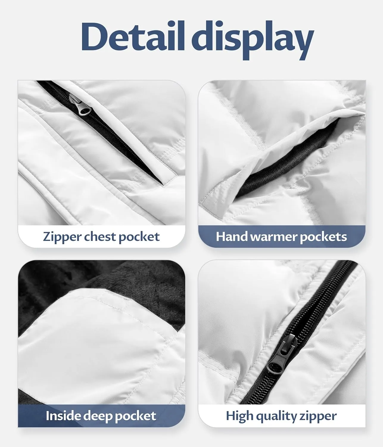 CREATMO US Men's Puffer Jacket Waterproof Winter Parka jacket Warm Thicken Ski Coat