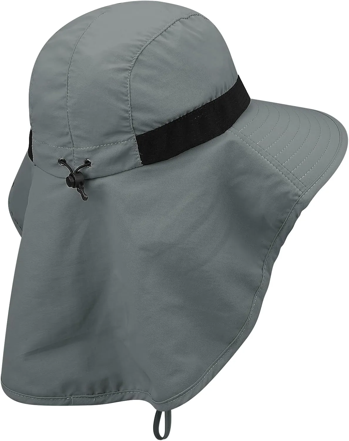 Croogo Wide Brim Sun Hat with Neck Flap Mesh UV Protection Quick Dry Fishing Hats Waterproof Summer Hiking Hat for Men Women