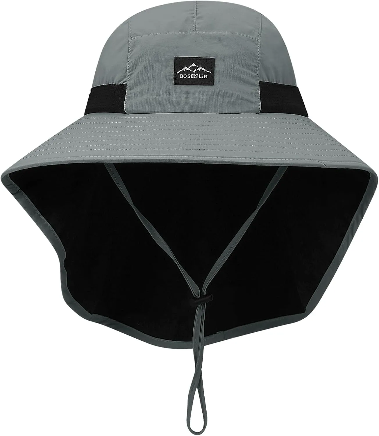 Croogo Wide Brim Sun Hat with Neck Flap Mesh UV Protection Quick Dry Fishing Hats Waterproof Summer Hiking Hat for Men Women