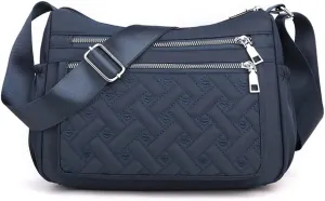 Crossbody Bag for Women Shoulder Handbag Nylon Multi-Pocket Bags Lightweight Work Travel Messenger Bag