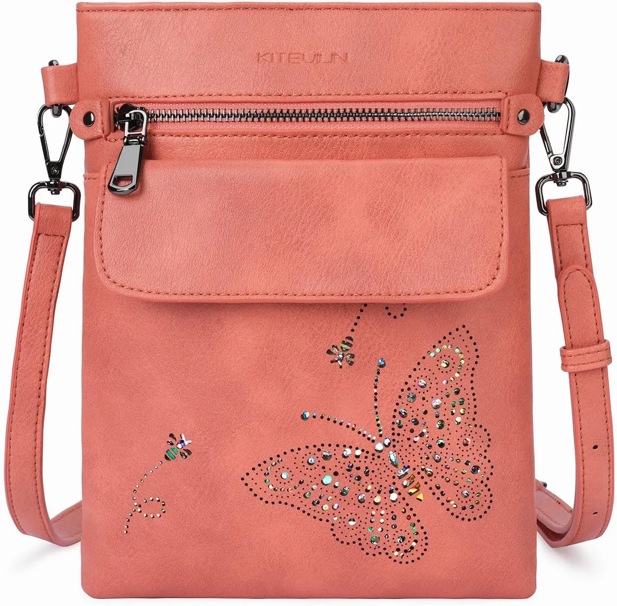Crossbody Bag for women, Vegan Leathe Cross body Purse with Adjustable Strap, Multi Pocket Shoulder Handbag