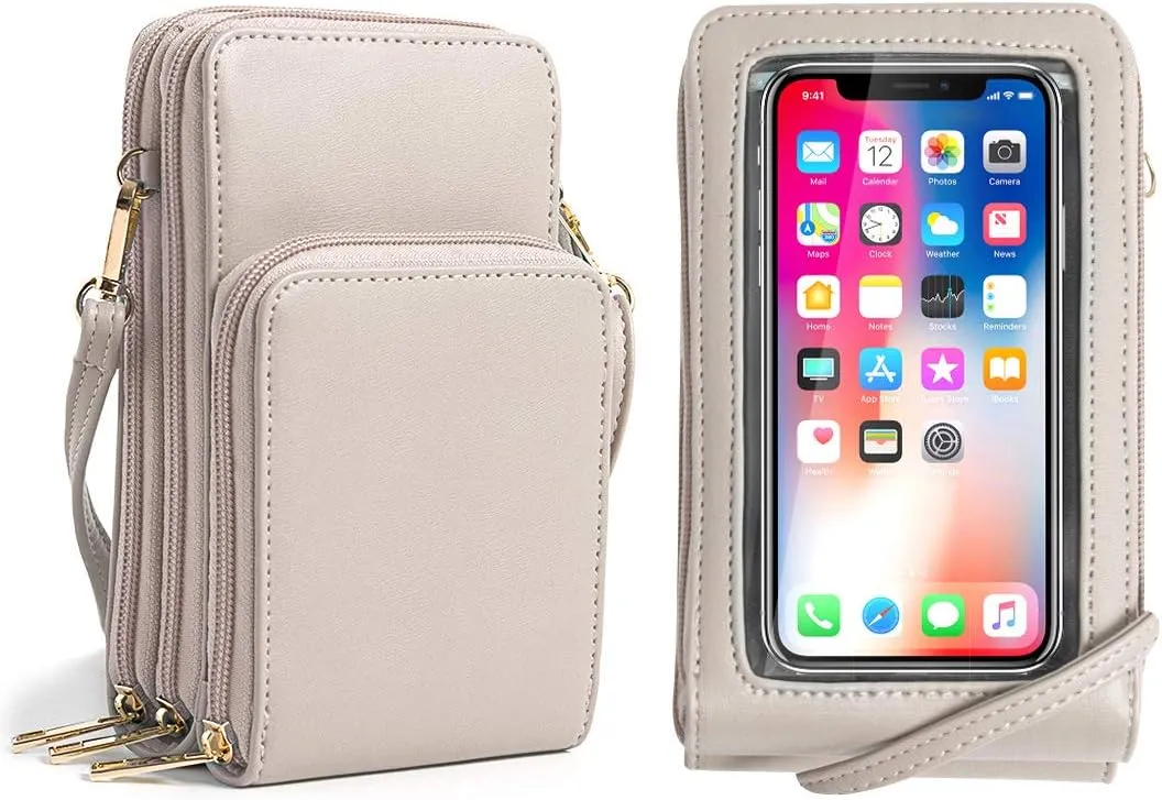 Crossbody Cellphone Purse Women Touch Screen Bag RFID Blocking Wallet Handbag Shoulder Strap