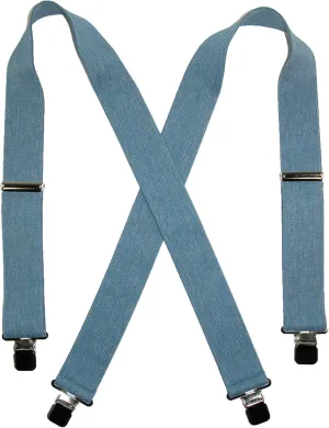 CTM® Men's Denim Clip-End 2 Inch Suspenders
