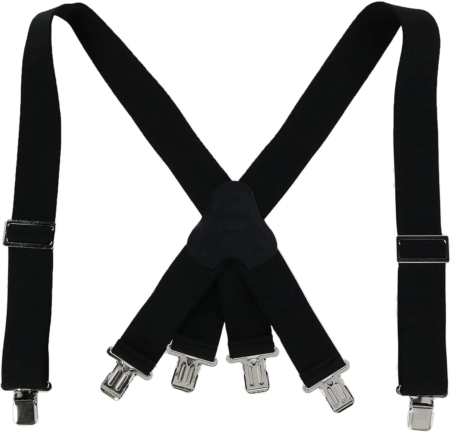 CTM® Men's Elastic Clip-End 2 Inch Fireman Suspenders