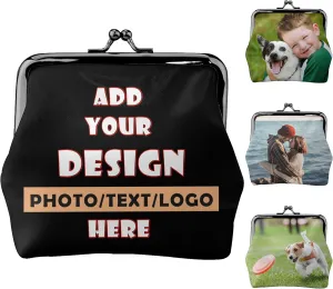 Custom Coin Purse Personalized Change Purse Design Your Photo Logo Name Change Purse Wallet Zipper Durable Cash Pouch Storage Bag for Women Gifts (Style 1)