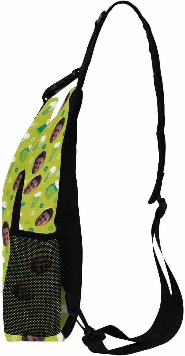 Custom Sling Bag, Personalized Chest Bags Men Women Customized Photo Text Backpack Crossbody Bag Travel Daypack