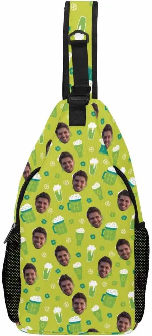 Custom Sling Bag, Personalized Chest Bags Men Women Customized Photo Text Backpack Crossbody Bag Travel Daypack