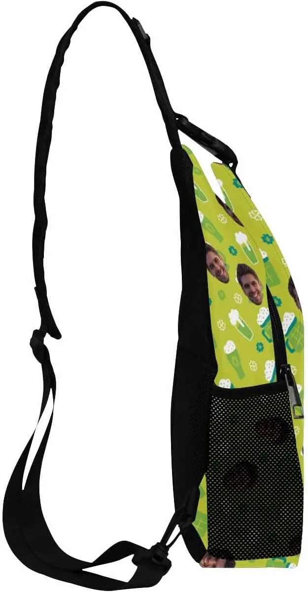 Custom Sling Bag, Personalized Chest Bags Men Women Customized Photo Text Backpack Crossbody Bag Travel Daypack