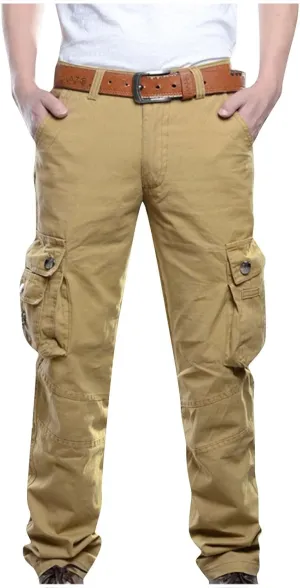 Dademeo Men Military Cargo Pants Combat Trousers Cotton Straight Leg Stretchy Active Pants Athletic Travel Pants with Pockets