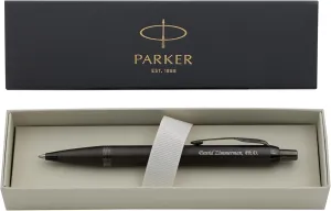 Dayspring Pens Personalized Parker IM Ballpoint Pen – Monochrome Titanium with Gun Metal Accents | Luxury Engraved Pen with Custom Engraving | Customized Pens Gift for Men, Women, Students, Black Ink