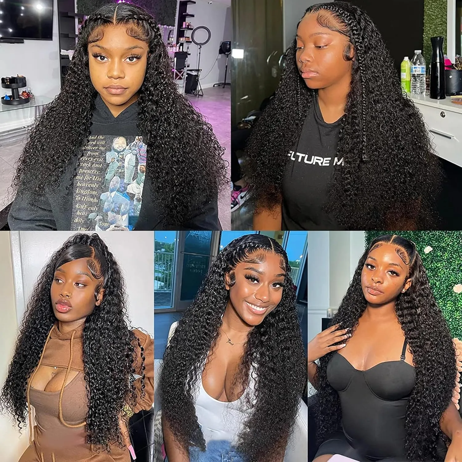 Deep Wave Lace Front Wigs Human Hair Pre Plucked 180 Density 13x4 Curly HD Lace Front Wig Human Hair with Natural Hairline Wet and Wavy Glueless Lace Front Human Hair Wigs for Women (20 Inch)