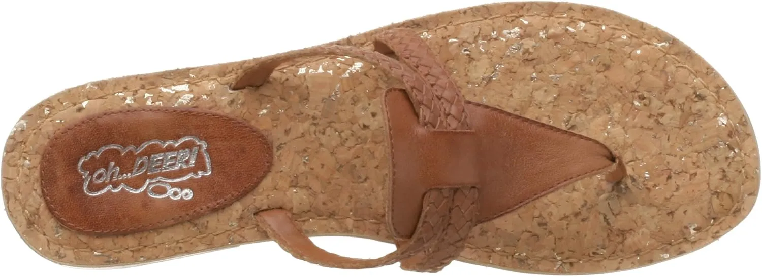 Deer Stags Women's Goddess Flat Thong Sandal