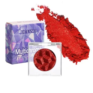 DE'LANCI DE’LANCI Chameleon Red Glitter Eyeshadow Highly Pigmented, Single Metallic Glitter Red Eye Shadow Palette Intense Color Shifting, Chrome True Red Shimmery Glitter Eyes Warm Goth Smoky Makeup