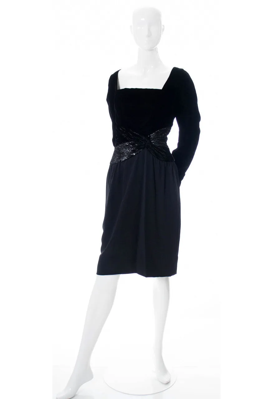 Designer Bob Mackie Black Vintage Dress