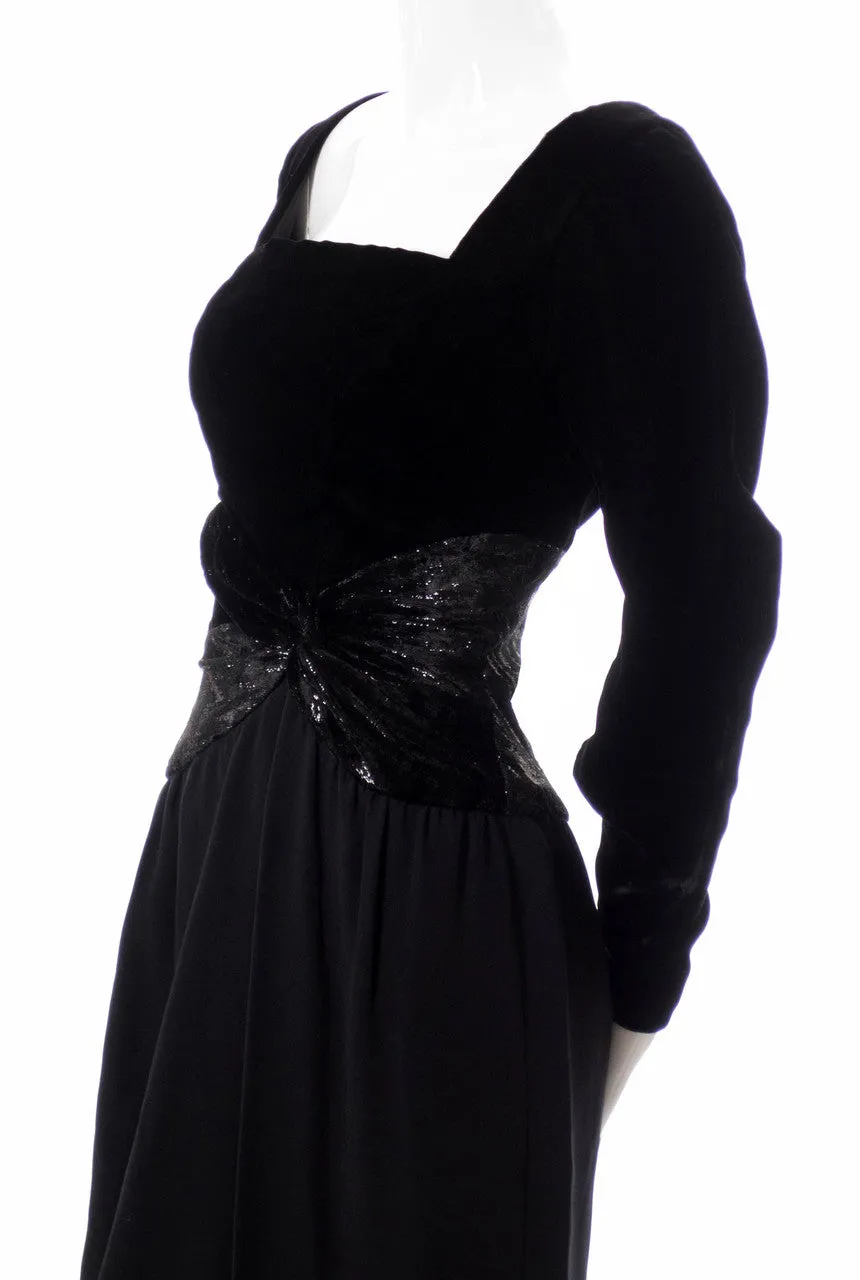 Designer Bob Mackie Black Vintage Dress