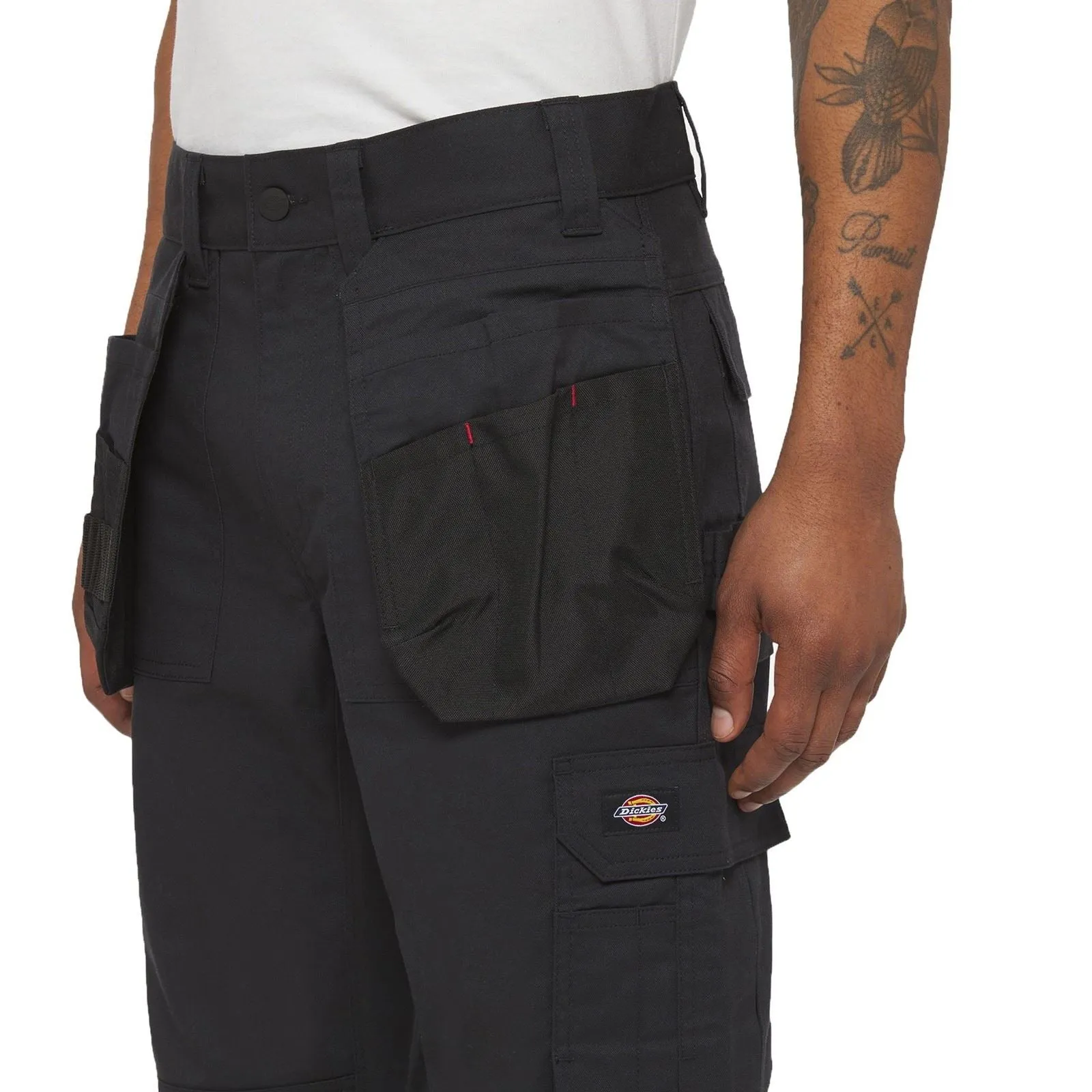 Dickies Multi Pocket Utility Polyester Men's Black Work Trousers