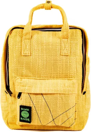 DIME BAGS Extra | Hemp Daypack Backpack | Iconic Silhouette and Tons of Space (Yellow)