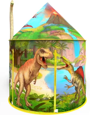 Dinosaur Play Tent | Realistic Dinosaur Design Kids Pop Up Play Tent for Indoor and Outdoor Fun, Imaginative Games, Toys & Gift | Foldable Playhouse   Storage Bag for Boys & Girls
