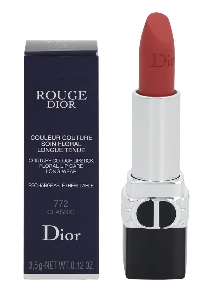 Dior Christian Rouge Couture Lipstick Matte - 772 Classic Lipstick (Refillable) Women 0.12 oz