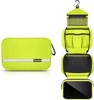 dopobo Travel Toiletry Bag for Women, Dopp Kit for Men, Waterproof Makeup Bag Shaving Bag with Hanging Hook, Portable Toiletry Organizer for Traveling and Camping