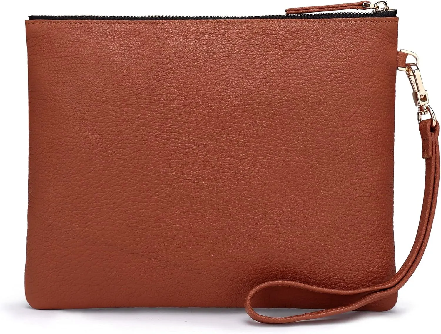 DORIS&JACKY Lambskin Leather Wristlet Clutch Purse For Women Large Soft Designer Wallet With Strap…