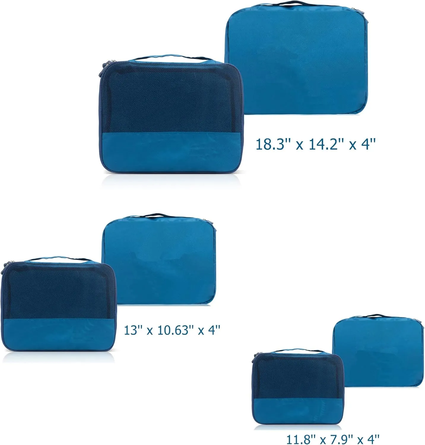 DoubleTrip Extra Large Packing Cubes for Travel Suitcase Organizer - Fit 28inch Luggage Set of 6 with 3 Sizes Travel Cubes Space Saver Baggage Bag