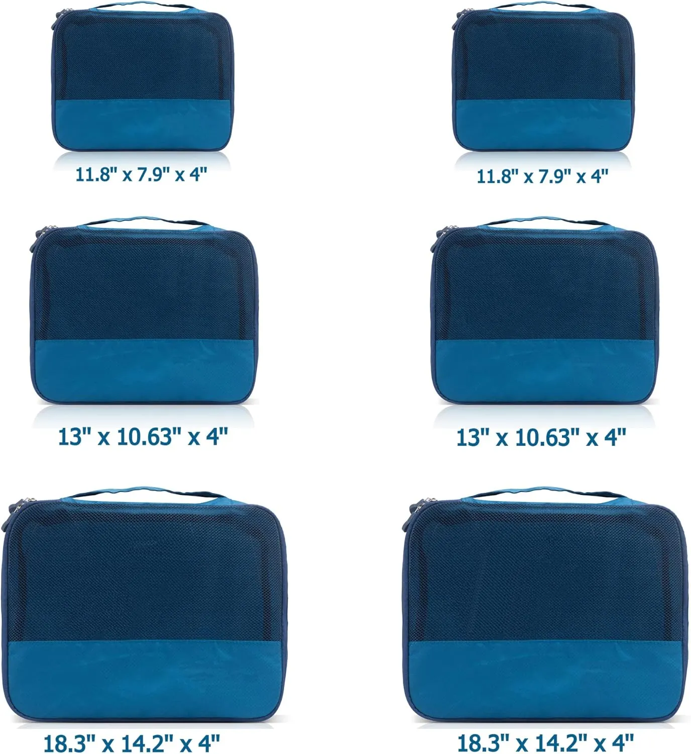 DoubleTrip Extra Large Packing Cubes for Travel Suitcase Organizer - Fit 28inch Luggage Set of 6 with 3 Sizes Travel Cubes Space Saver Baggage Bag