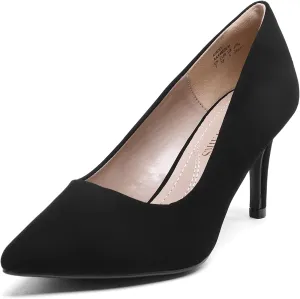DREAM PAIRS Women's High Stiletto Heels Closed Pointed Toe Dress Pumps Shoes for Wedding Work Office Business, 3 Inches
