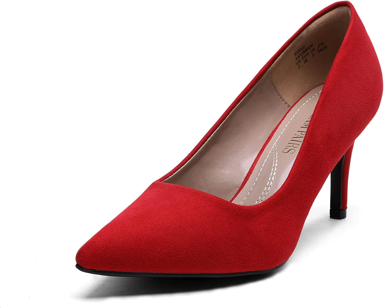 DREAM PAIRS Women's High Stiletto Heels Closed Pointed Toe Dress Pumps Shoes for Wedding Work Office Business, 3 Inches