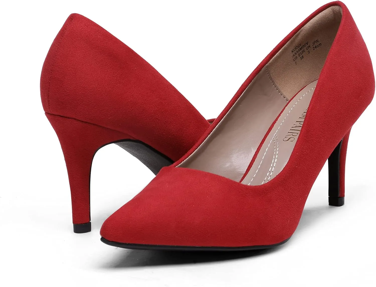 DREAM PAIRS Women's High Stiletto Heels Closed Pointed Toe Dress Pumps Shoes for Wedding Work Office Business, 3 Inches