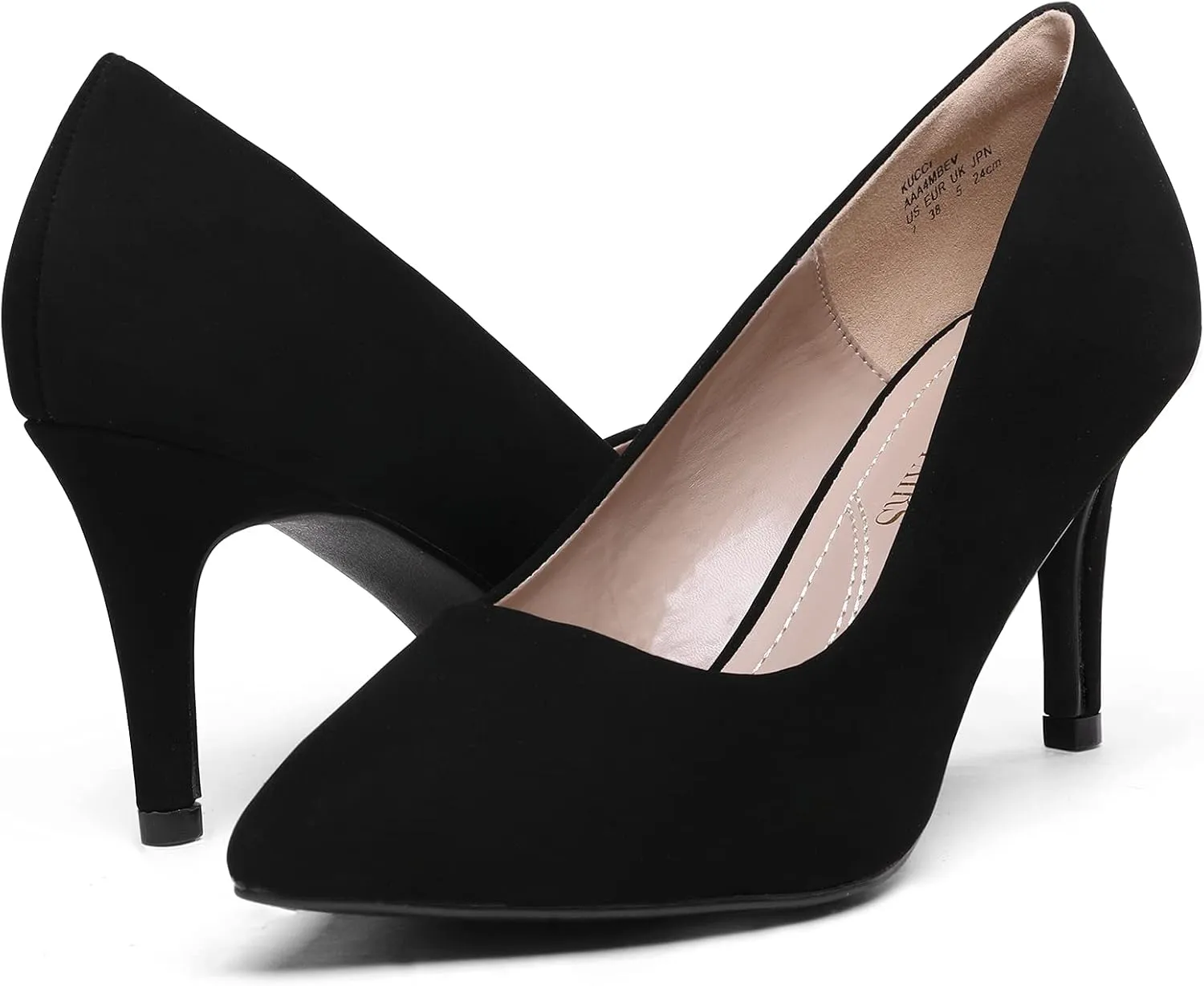DREAM PAIRS Women's High Stiletto Heels Closed Pointed Toe Dress Pumps Shoes for Wedding Work Office Business, 3 Inches