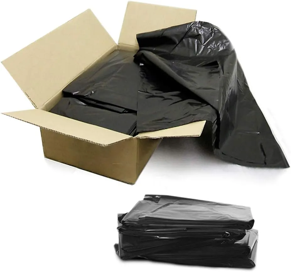 Dualplex 64-65 Gallon Black Trash Bags for Toter, 1.5 Mil Garbage Bag 50 Bags Per Case 50" X 54"