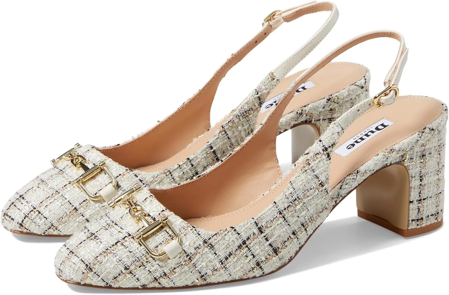 Dune London Choiced - Heels for Women - Synthetic Lining - Resin Outsole - Slingback Strap - Almond Toe