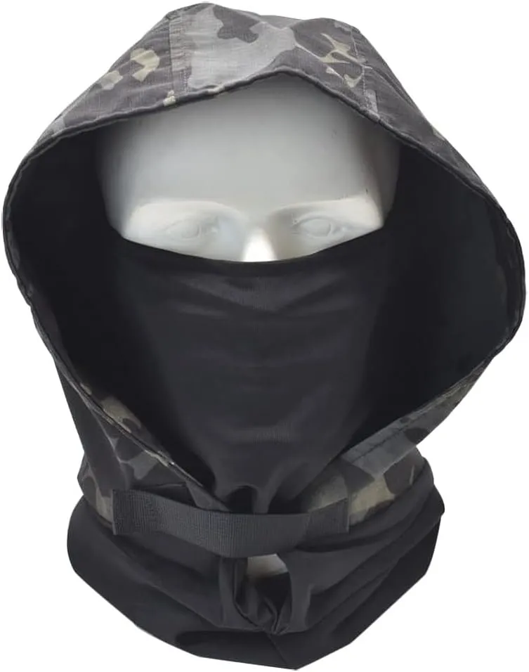 Ear Protection Foldable Half Face Airsoft Mesh Mask with Goggles and Headgear Hoods Protective Paintball Headgear Mask Tactical Lower Face Protective