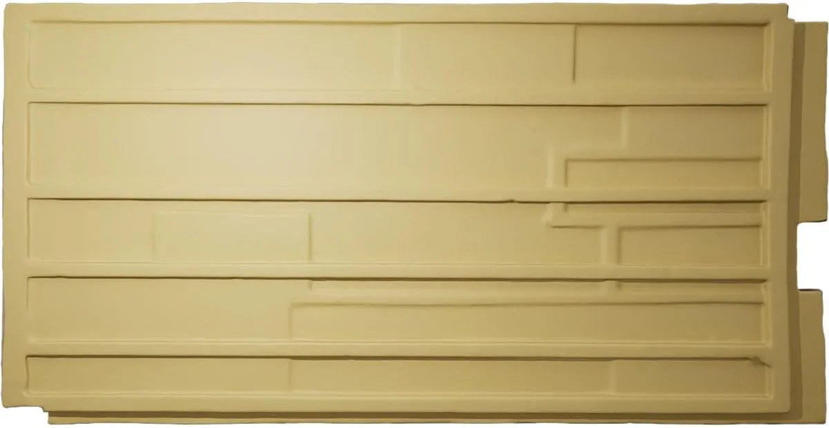 Ekena Millwork 45 3/4"W x 24 1/2"H x 1 1/4"D Canyon Ridge Stacked Stone, StoneWall Faux Stone Siding Panel, Colfax