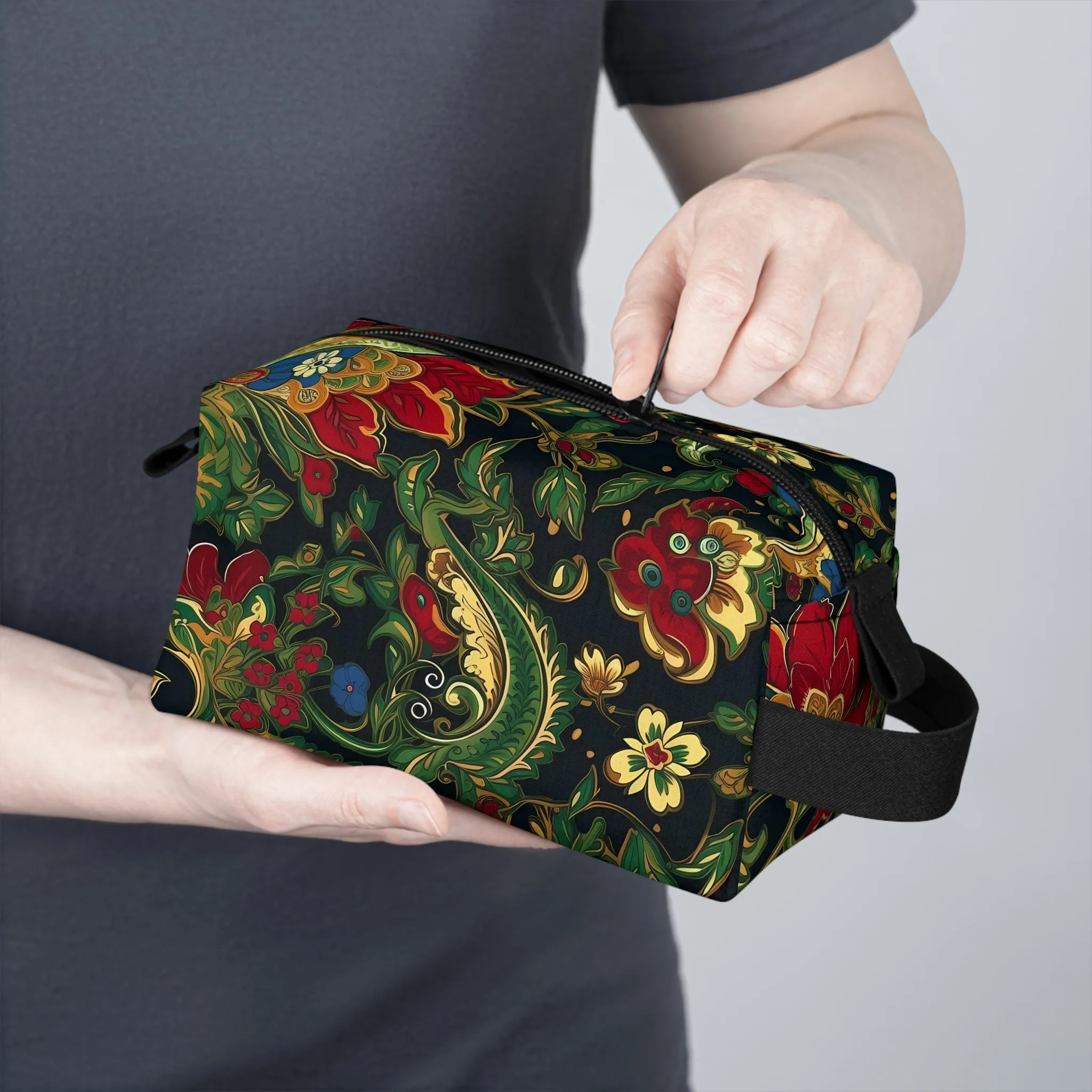 Elegant Chinoiserie Toiletry Bag | Luxurious Travel Organizer | Water-Resistant Cosmetic Bag | Exquisite Bathroom Decor Accessory