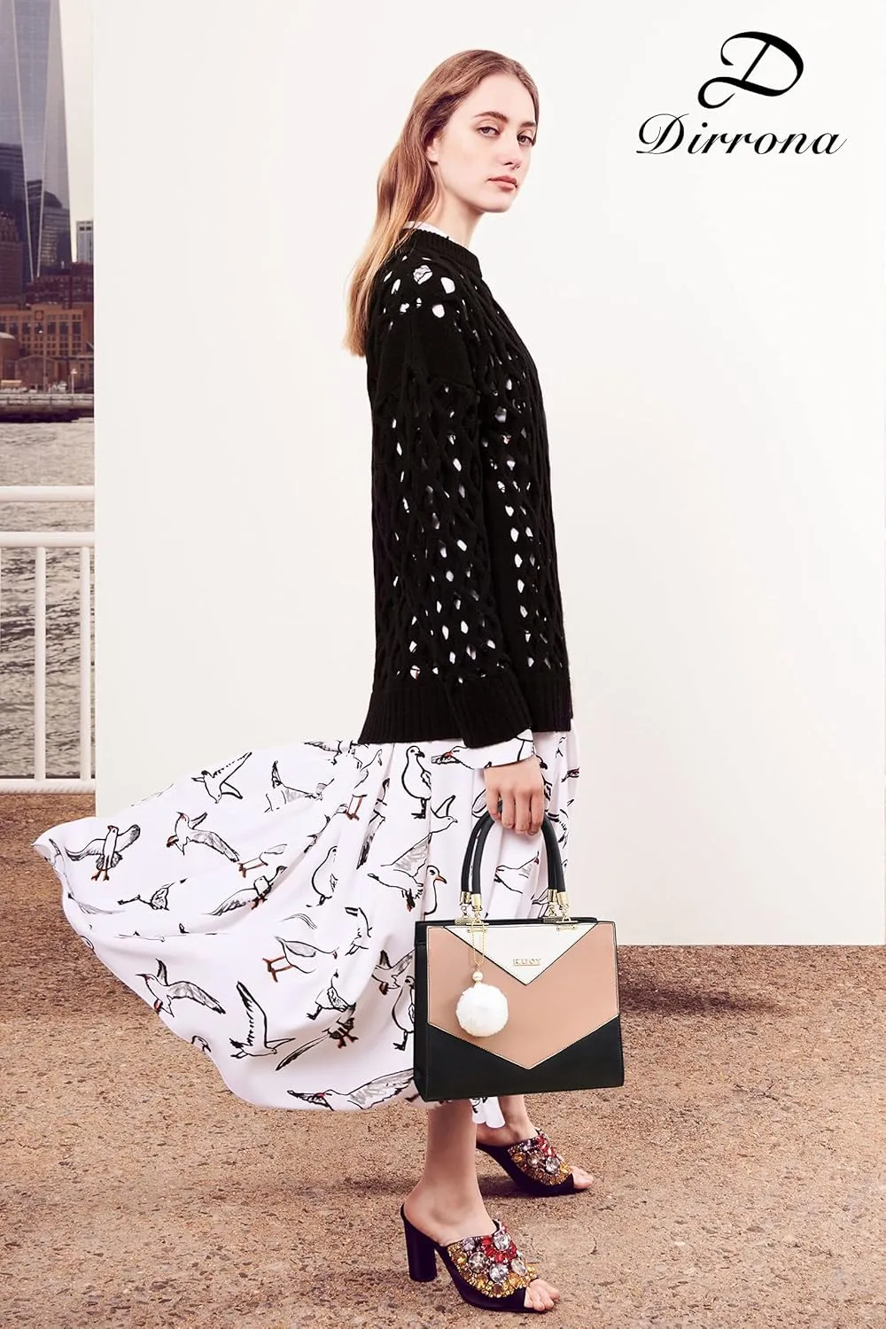 Elegant Ladies Handbag V Shape Womens Shoulder Bag Casual Messengerbag
