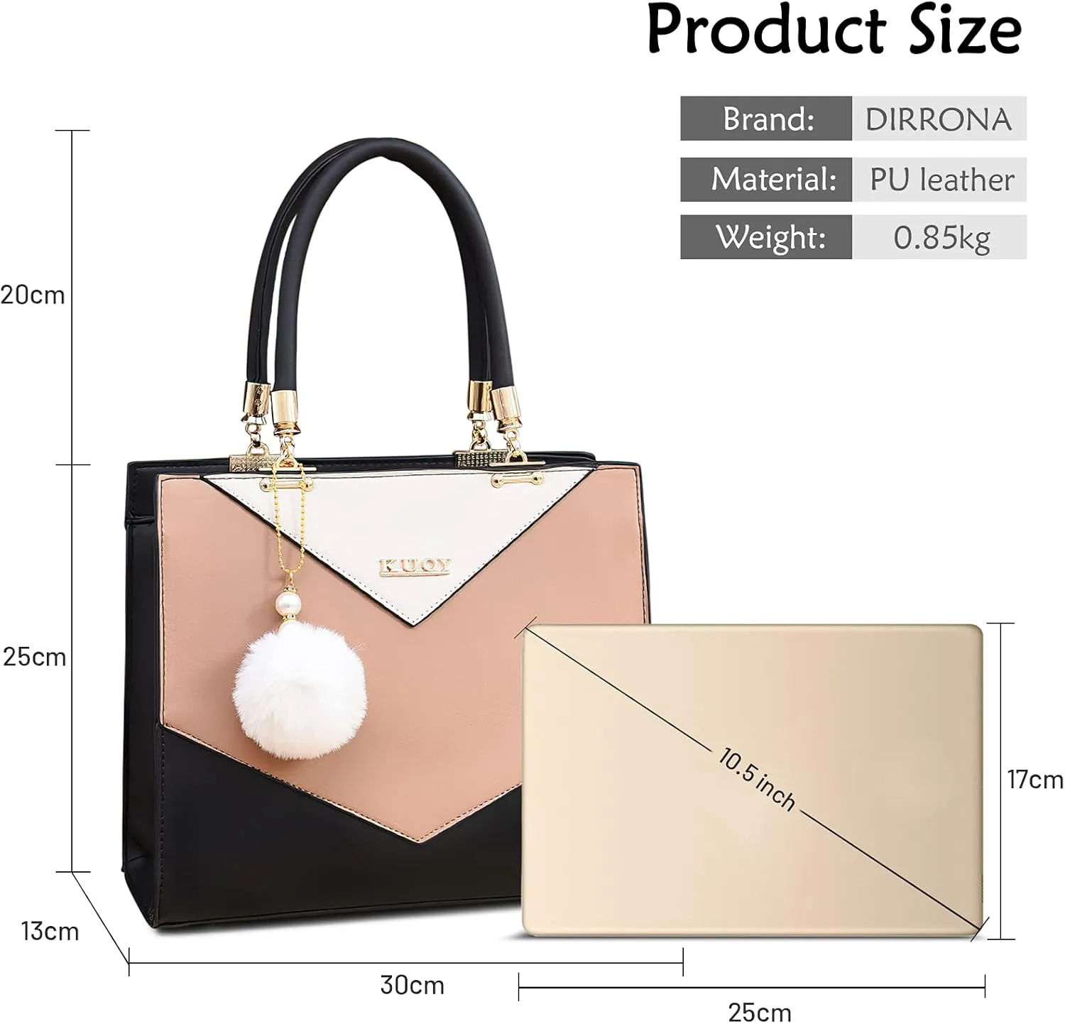 Elegant Ladies Handbag V Shape Womens Shoulder Bag Casual Messengerbag